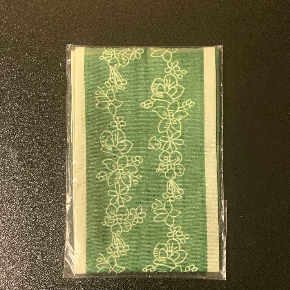 Green Floral Patterned bag Scarf (NWT)